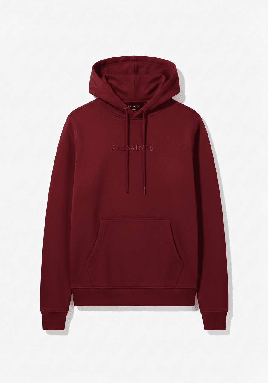 AllSaints Redact Pullover Embroidered Logo Hoodie