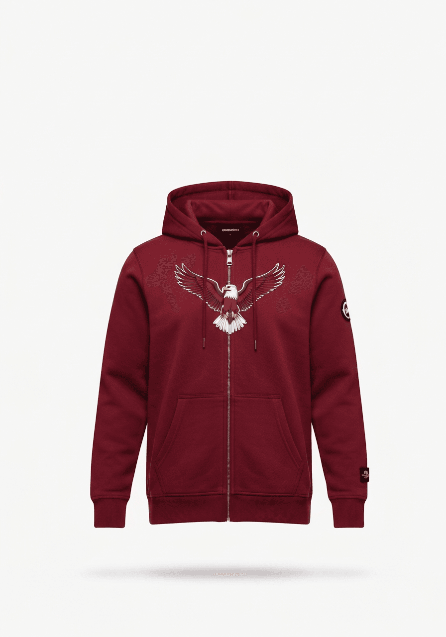 Cardiquilt Y2K Eagle Zip Hoodie