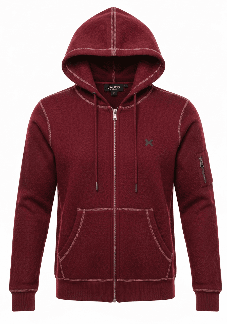Jaded London Scratch Mohair Zip-Up Hoodie