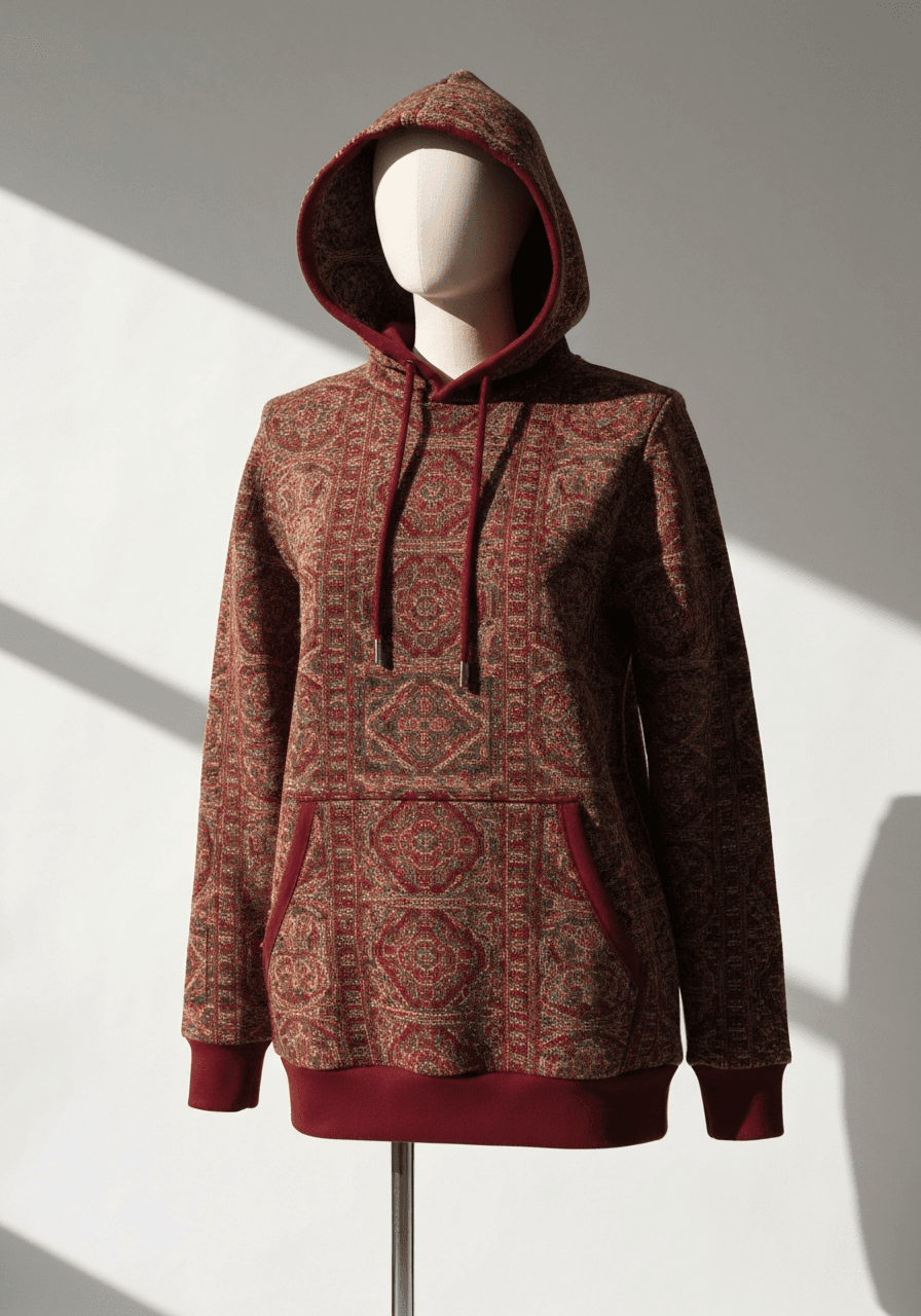 Woven Jacquard Tapestry Hoodie